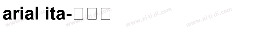 arial ita字体转换